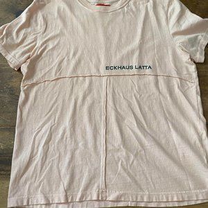 ECKHAUS LATTA Lapped Tee Peach and Green